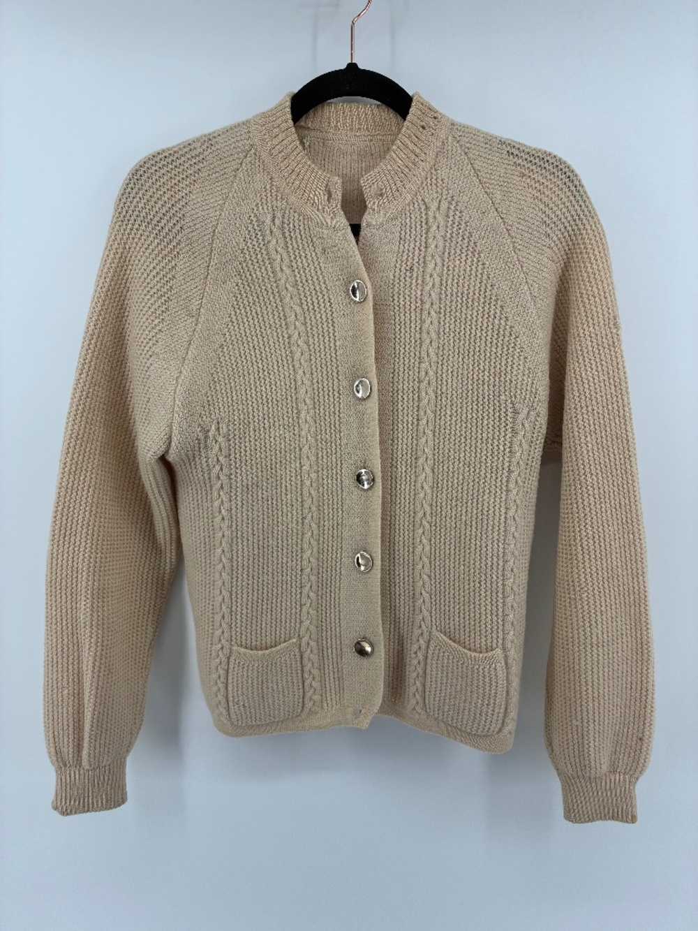 MASSIVE $10 SALE Made in Italy 100% Wool Women’s Cable Knit Vintage Cardigan